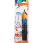Набор кистей Deli EC406 синтетика (наб.5шт) синт.кругл.№1,3,5/синт.плос.№5,8