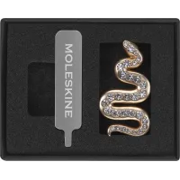 Шильд-символ Moleskine Snake змея металл/стразы золотистый LECNYPINSNAKECRYS