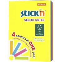 Блок самоклеящийся бумажный Stick`n Magic 21769 51x76мм 100лист. неон 4цв.в упак.