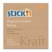 Блок самоклеящийся бумажный Stick`n 21639 76x76мм 100лист. 62г/м2 Kraft Notes