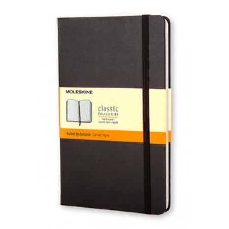 Блокнот Moleskine CLASSIC QP060 Large 130х210мм 240стр. линейка твердая обложка черный