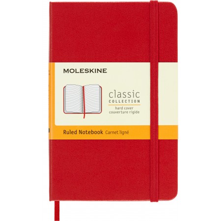 Блокнот Moleskine CLASSIC MM710R Pocket 90x140мм 192стр. линейка твердая обложка красный