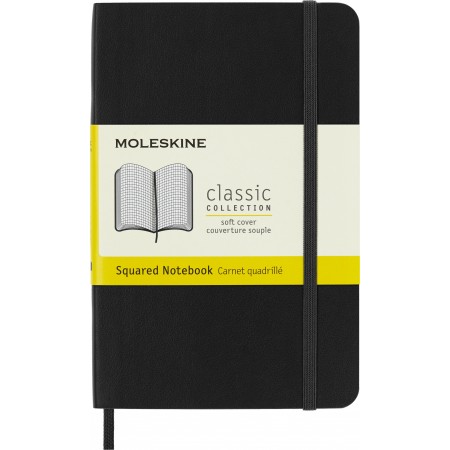 Блокнот Moleskine CLASSIC SOFT QP612 Pocket 90x140мм 192стр. клетка мягкая обложка черный