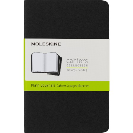 Блокнот Moleskine CAHIER JOURNAL QP313 Pocket 90x140мм обложка картон 64стр. нелинованный черный (3шт)