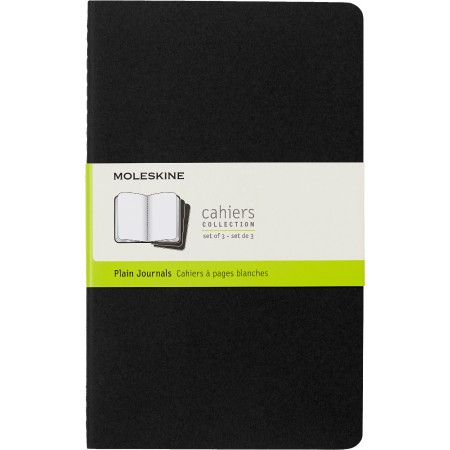 Блокнот Moleskine CAHIER JOURNAL QP318 Large 130х210мм обложка картон 80стр. нелинованный черный (3шт)