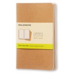 Блокнот Moleskine CAHIER JOURNAL QP413 Pocket 90x140мм обложка картон 64стр. нелинованный бежевый (3шт)