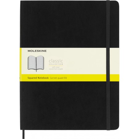 Блокнот Moleskine CLASSIC SOFT QP622 XLarge 190х250мм 192стр. клетка мягкая обложка черный