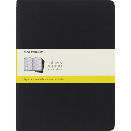 Блокнот Moleskine CAHIER JOURNAL QP322 XLarge 190х250мм обложка картон 120стр. клетка черный (3шт)