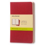 Блокнот Moleskine CAHIER JOURNAL CH113 Pocket 90x140мм обложка картон 64стр. нелинованный клюквенный (3шт)