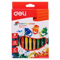 Масляная пастель Deli EC20110 Color Emotion шестигранные 18цв. картон.кор./европод.