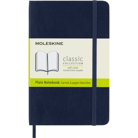 Блокнот Moleskine CLASSIC SOFT QP613B20 Pocket 90x140мм 192стр. нелинованный мягкая обложка синий сапфир