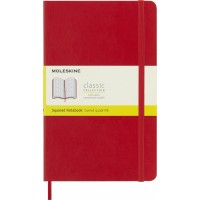 Блокнот Moleskine CLASSIC SOFT QP617F2 Large 130х210мм 192стр. клетка мягкая обложка красный