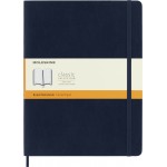 Блокнот Moleskine CLASSIC SOFT QP621B20 XLarge 190х250мм 192стр. линейка мягкая обложка синий сапфир