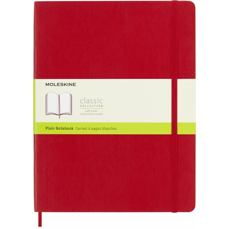 Блокнот Moleskine CLASSIC SOFT QP623F2 XLarge 190х250мм 192стр. нелинованный мягкая обложка красный