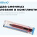 Нож канцелярский Kw-Trio 03563red шир.лез.9мм усиленный 2 сменных лезвия металл красный блистер