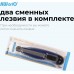 Нож канцелярский Kw-Trio 03713blue шир.лез.18мм усиленный 2 сменных лезвия металл синий блистер