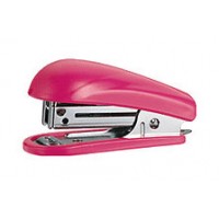 Степлер Kw-Trio 5512PINK Mini 24/6 26/6 (15листов) встроенный антистеплер розовый 50скоб блистер