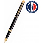 Ручка перьев. Waterman Hemisphere (S0920610) Mars Black GT F сталь нержавеющая подар.кор.