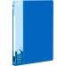 Папка с 30 прозр.вклад. Бюрократ -BPV30BLUE A4 пластик 0.65мм торц.карм с бум. встав синий