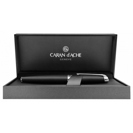 Ручка шариков. Carandache Leman (4789.496) Black lacquered matte SP M черн. черн. подар.кор.