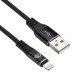 Кабель Digma LIGHT-3M-BRAIDED-BLK USB (m)-Lightning (m) 3м черный