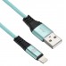 Кабель Digma LIGHT-1.2M-BRAIDED-GR USB (m)-Lightning (m) 1.2м зеленый