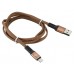 Кабель Digma LIGHT-1.2M-FLAT-BR USB (m)-Lightning (m) 1.2м коричневый плоский