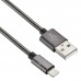 Кабель Digma LIGHT-1.2M-G USB (m)-Lightning (m) 1.2м темно-серый