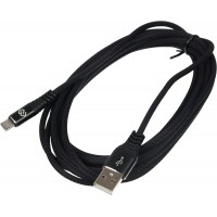 Кабель Digma MICROUSB-3M-BRAIDED-BLK USB (m)-micro USB (m) 3м черный