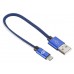 Кабель Digma MICROUSB-0.15M-BL USB (m)-micro USB (m) 0.15м синий