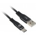 Кабель Digma TYPE-C-3M-BRAIDED-BLK USB (m)-USB Type-C (m) 3м черный