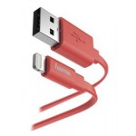 Кабель Hama Flat 00173645 USB (m)-Lightning (m) 1.2м розовый плоский