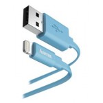 Кабель Hama Flat 00173646 USB (m)-Lightning (m) 1.2м синий плоский