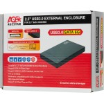 Внешний корпус для HDD/SSD AgeStar 3UB2P3 SATA III USB3.0 пластик черный 2.5"