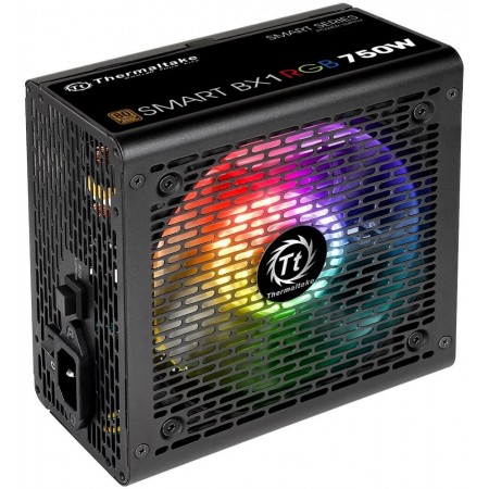 Блок питания Thermaltake ATX 750W Smart BX1 RGB 80+ bronze (20+4pin) APFC 120mm fan color LED 8xSATA RTL