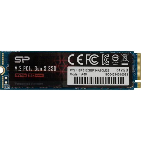 Накопитель SSD Silicon Power PCIe 3.0 x4 512GB SP512GBP34A80M28 M-Series M.2 2280