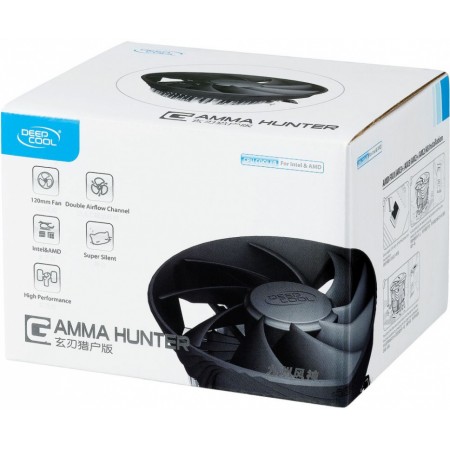 Устройство охлаждения(кулер) Deepcool Gamma Hunter Soc-AM5/AM4/1151/1200 черный 3-pin 21dB Al 95W 252gr Ret (DP-MCAL-HT)