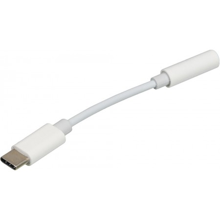 Переходник Jack 3.5 (f)-USB Type-C (m) 0.05м белый