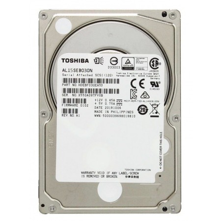 Жесткий диск Toshiba SAS 3.0 300Gb AL15SEB030N (10500rpm) 128Mb 2.5"