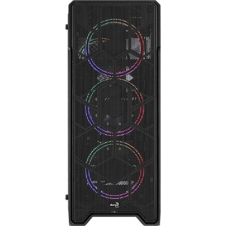 Корпус Aerocool Ore Saturn FRGB-G-BK-v1 черный без БП ATX 3x120mm 2xUSB2.0 1xUSB3.0 audio bott PSU