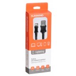 Кабель SunWind USB (m)-Lightning (m) 1.2м черный блистер