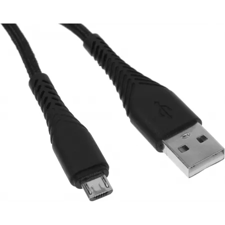 Кабель BoraSCO Fishbone 38499 USB (m)-micro USB (m) 1м черный