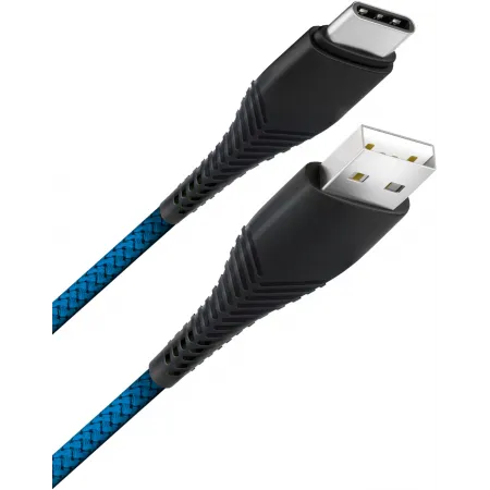 Кабель BoraSCO Fishbone 38505 USB (m)-USB Type-C (m) 1м синий