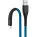 Кабель BoraSCO Fishbone 38505 USB (m)-USB Type-C (m) 1м синий