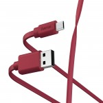 Кабель Hama 00187227 USB (m)-micro USB (m) 1м красный плоский