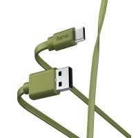 Кабель Hama 00187231 USB (m)-USB Type-C (m) 1м зеленый плоский