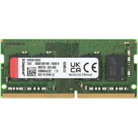 Память DDR4 8Gb 2666MHz Kingston KVR26S19S6/8 VALUERAM RTL PC4-21300 CL19 SO-DIMM 260-pin 1.2В single rank Ret