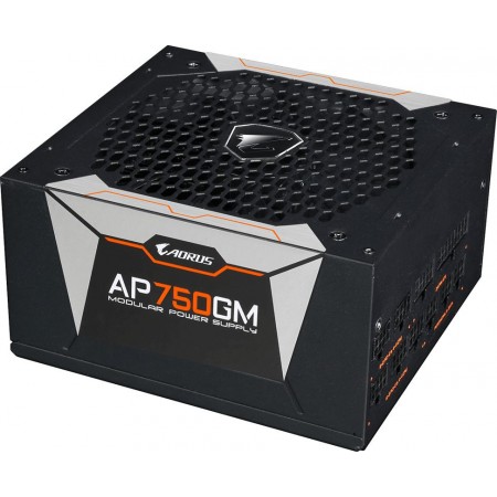 Блок питания Gigabyte ATX 750W AORUS GP-AP750GM 80+ gold (20+4pin) APFC 135mm fan 6xSATA Cab Manag RTL