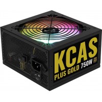 Блок питания Aerocool ATX 750W KCAS PLUS GOLD 750W RGB 80+ gold (20+4pin) APFC 120mm fan color LED 8xSATA RTL