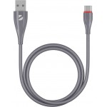Кабель Deppa Ceramic 72289 USB (m)-USB Type-C (m) 1м серый